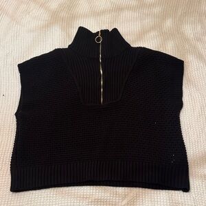 Entro Black Half-Zip Women's Sweater Vest